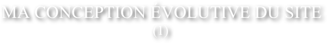         MA CONCEPTION ÉVOLUTIVE DU SITE
                                                        (1)
